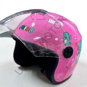 Çene Açık Çocuk Kask Pembe