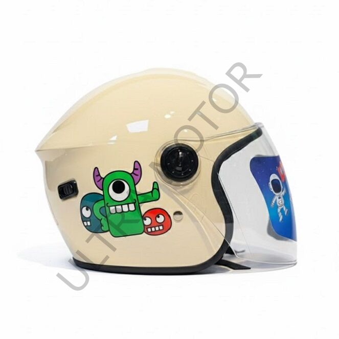 Çene Açık Çocuk Kask Bej