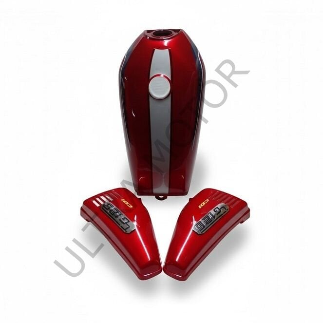 CG 125 Benzin Deposu+Yan Kapak Kırmızı