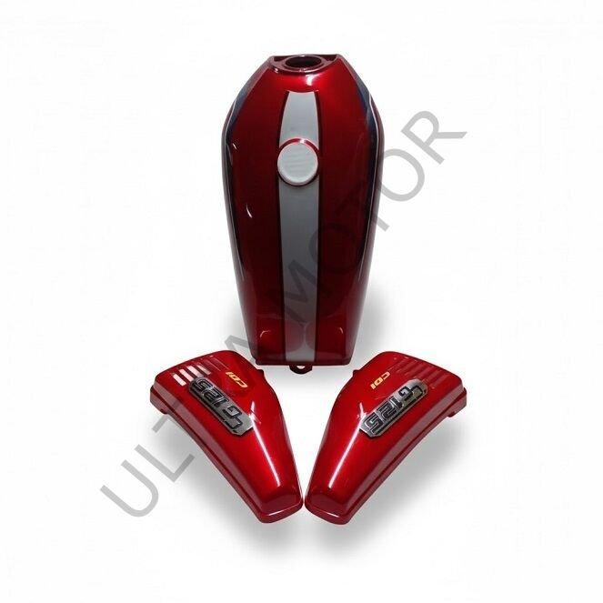 CG 125 Benzin Deposu+Yan Kapak Kırmızı